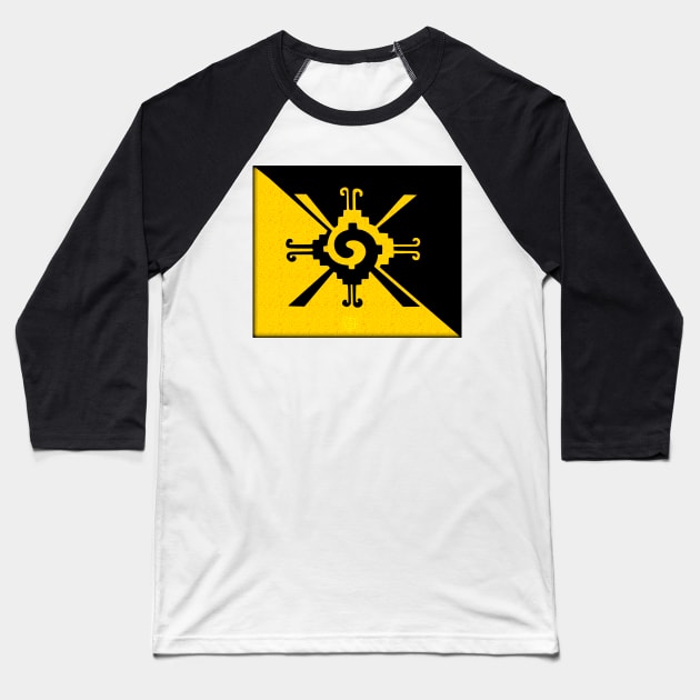 Hunab Ku Ancient Mayan Symbol of Balance & Stability Baseball T-Shirt by Sixth Cycle